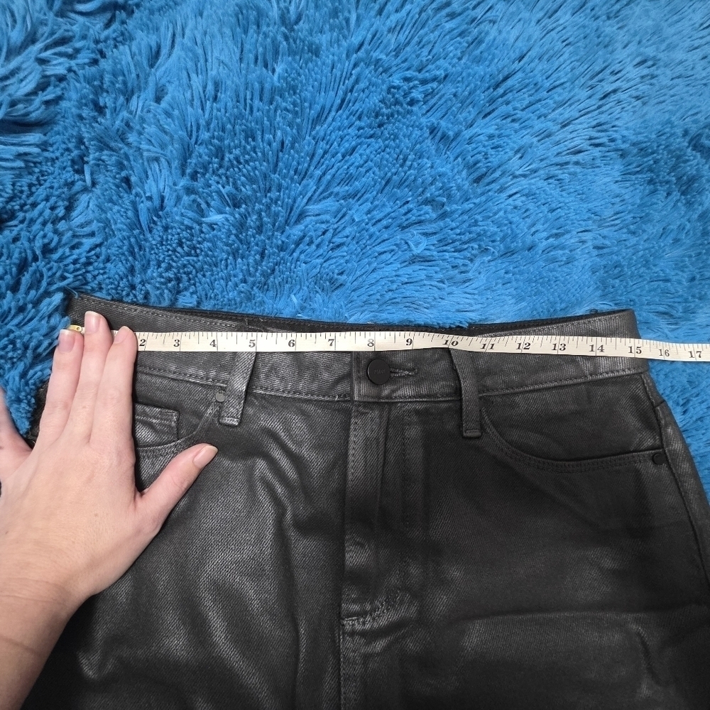 Paige Aideen Mini High Rise Cotton Metallic Skirt Size 29 - Picture 8 of 10